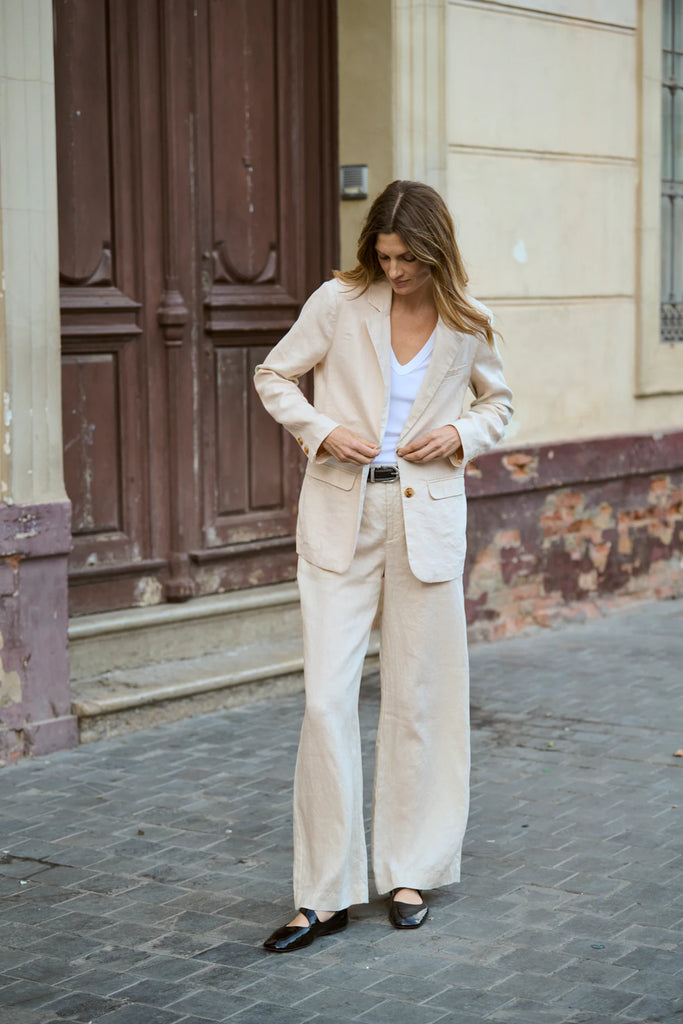Part Two Ninnes Linen Trousers French Oak