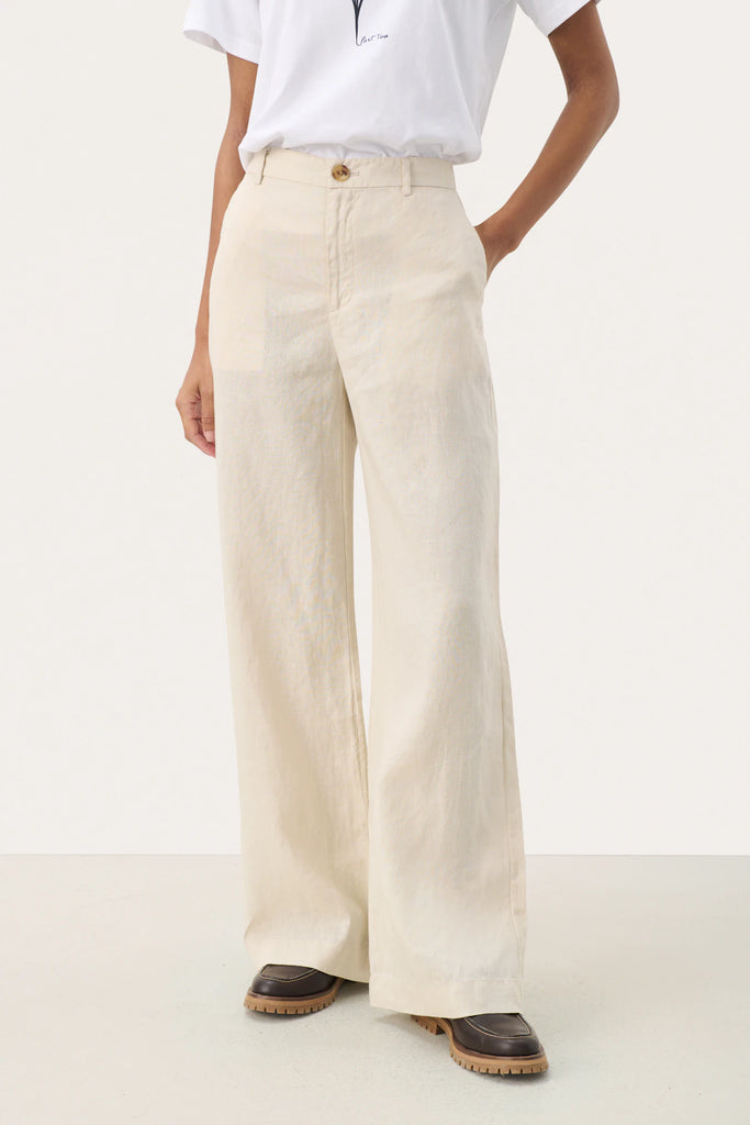 Part Two Ninnes Linen Trousers French Oak