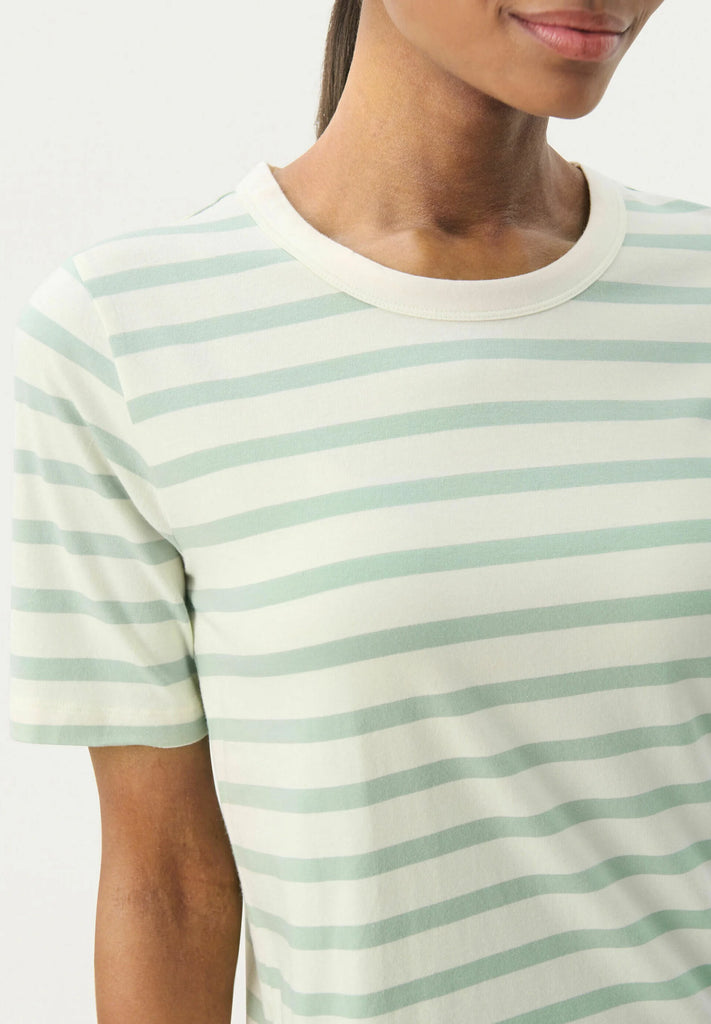 Part Two Ratani Tee Cameo Green Stripe