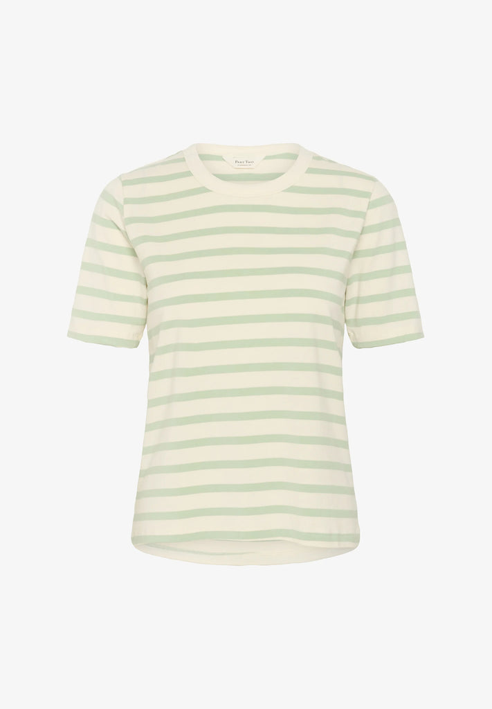 Part Two Ratani Tee Cameo Green Stripe