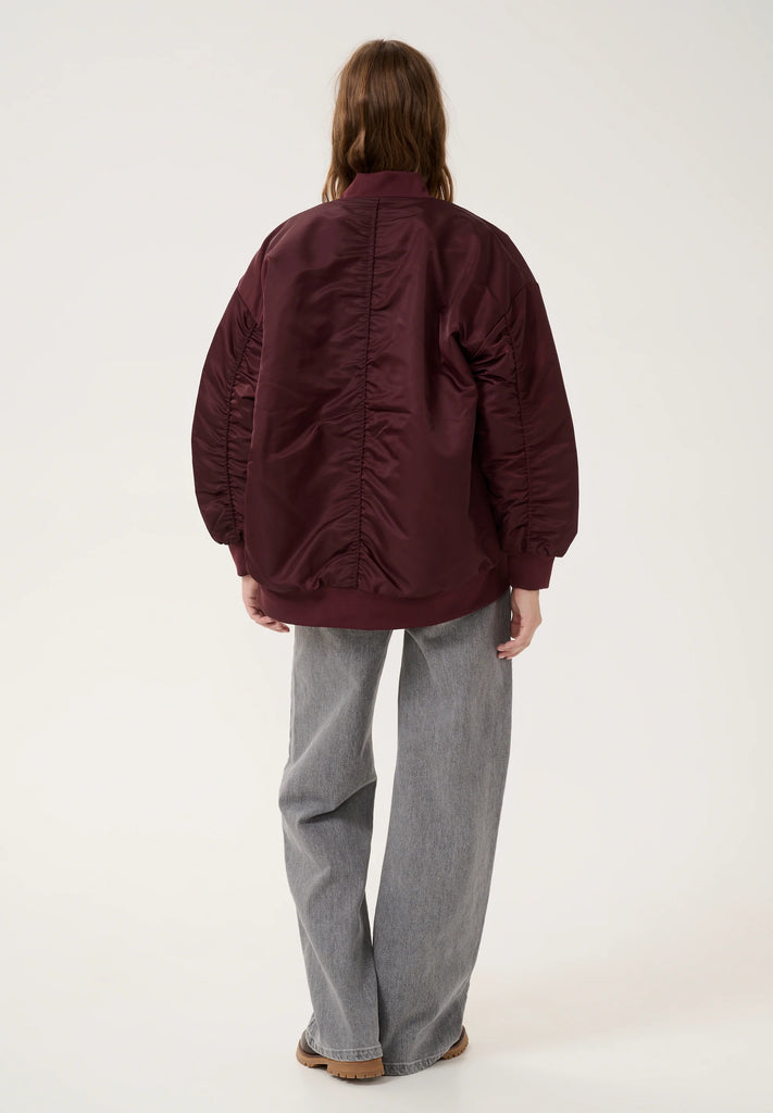 My Essential Wardrobe Helga Bomber Jacket Maroon