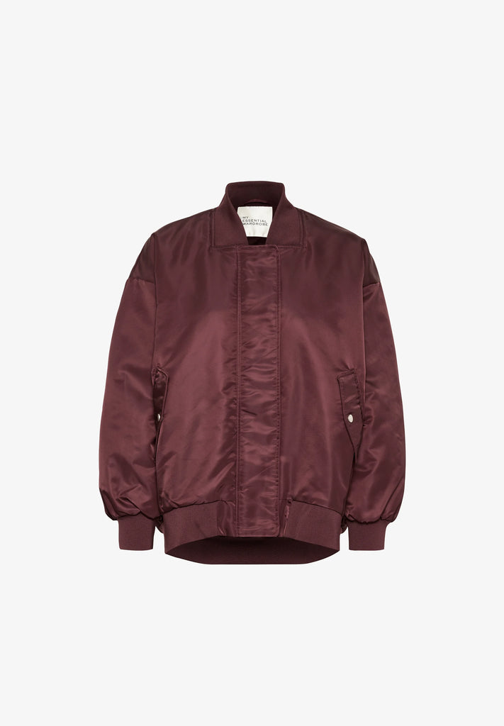 My Essential Wardrobe Helga Bomber Jacket Maroon
