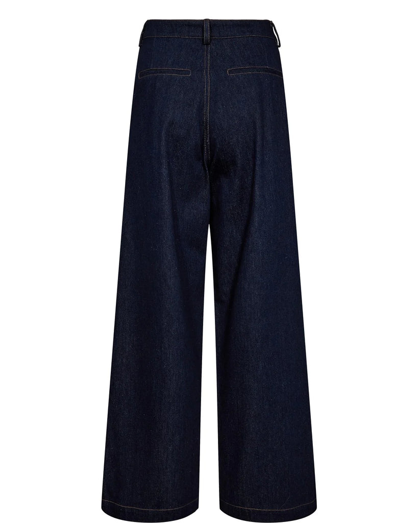 NÜMPH Belis Denim Long  Pants Dark Blue