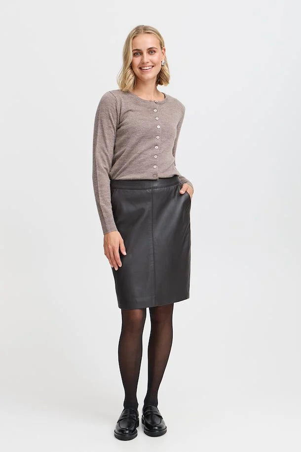 Fransa Neleather Skirt