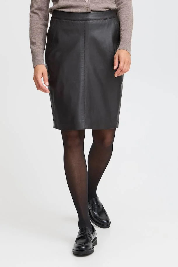 Fransa Neleather Skirt