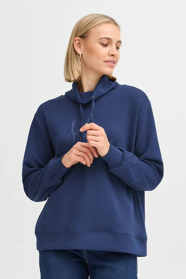 Fransa Aurora Sweatshirt Navy