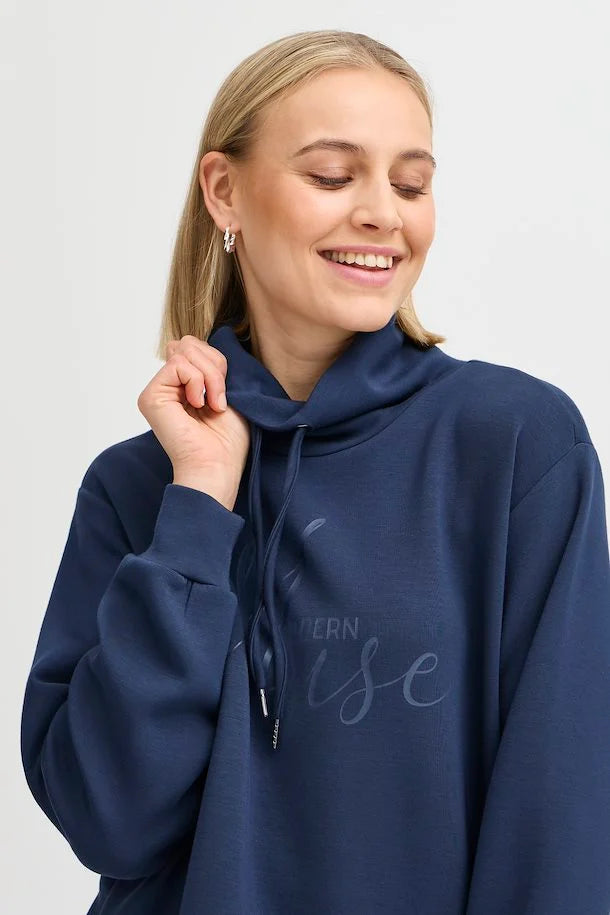 Fransa Aurora Sweatshirt Navy