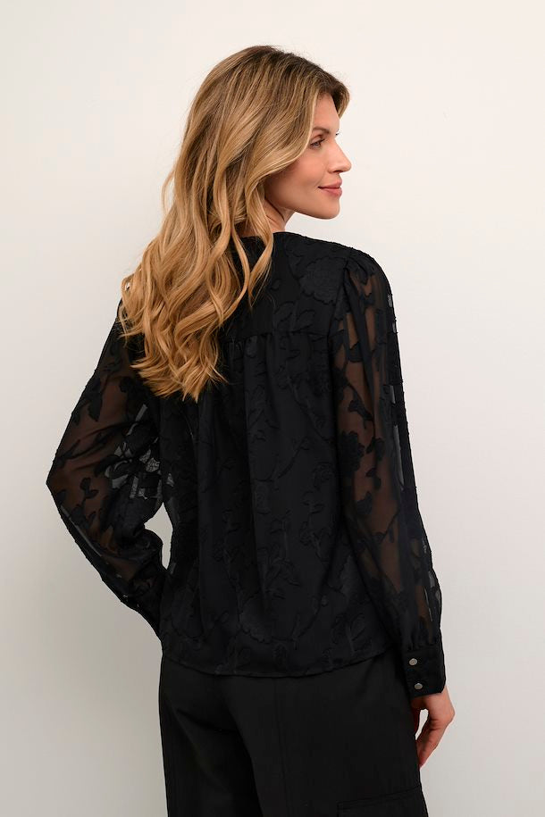 Kaffe Tulla Black Blouse