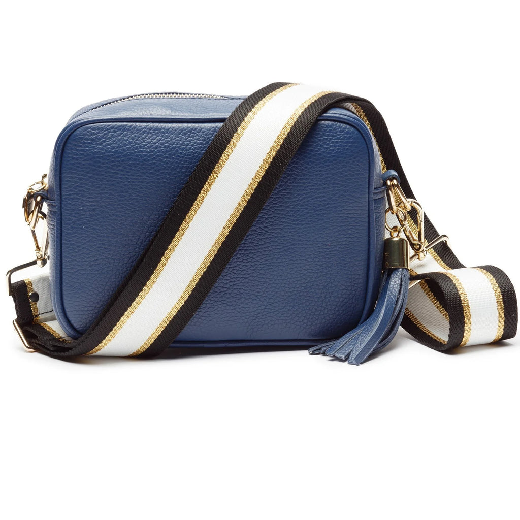 Elie Beaumont London Black/Gold/White Crossbody Strap