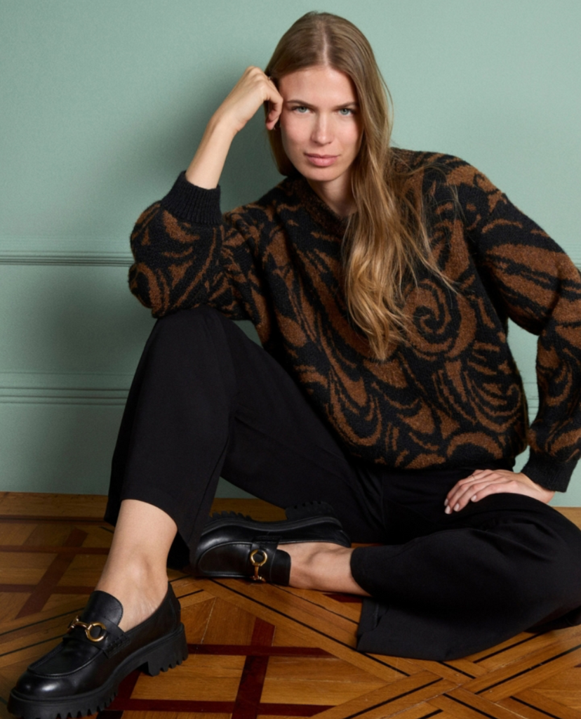 Surkana Black Wide-Leg Trousers