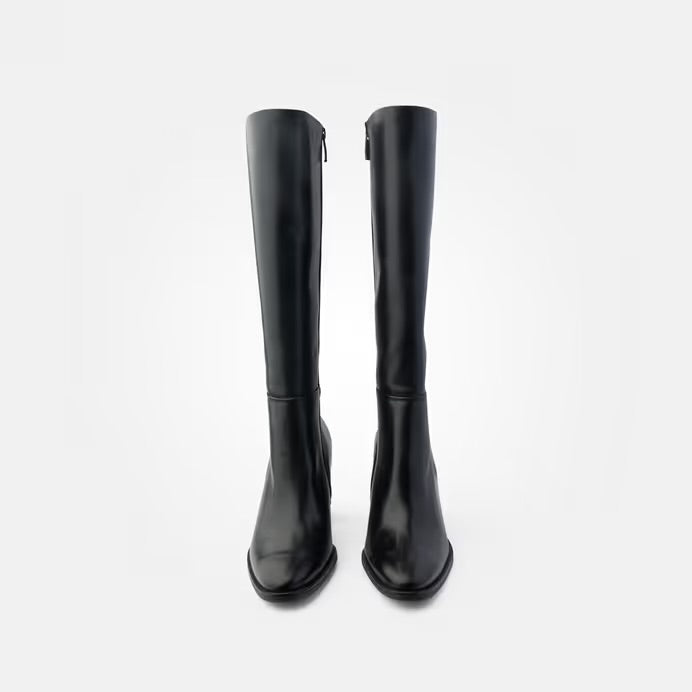 Paul Green F47 Classic Black Calf Length Boots