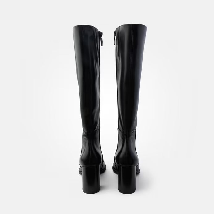 Paul Green F47 Classic Black Calf Length Boots