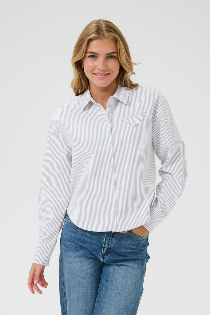 Kaffe Osita Shirt Black/White Oxford