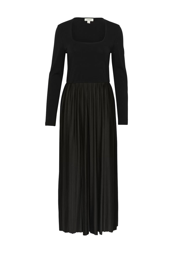 Soaked in Luxury Simone Plisse Dress Black