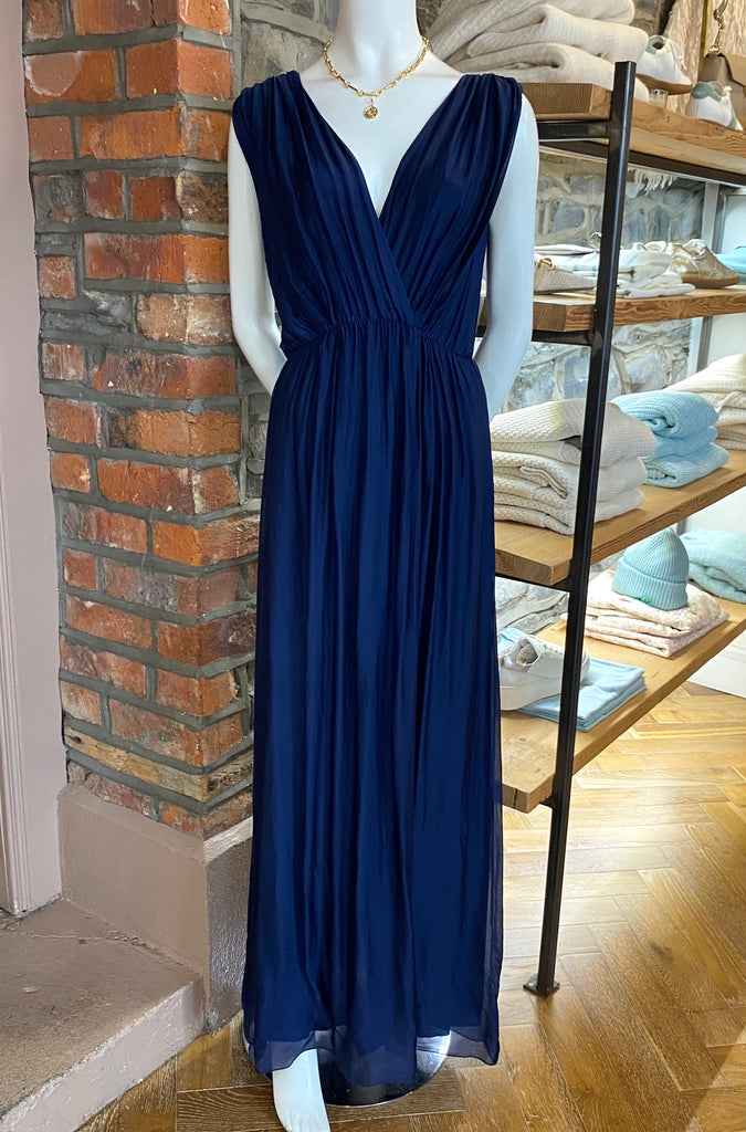 Pia B Navy Floor Length Dress