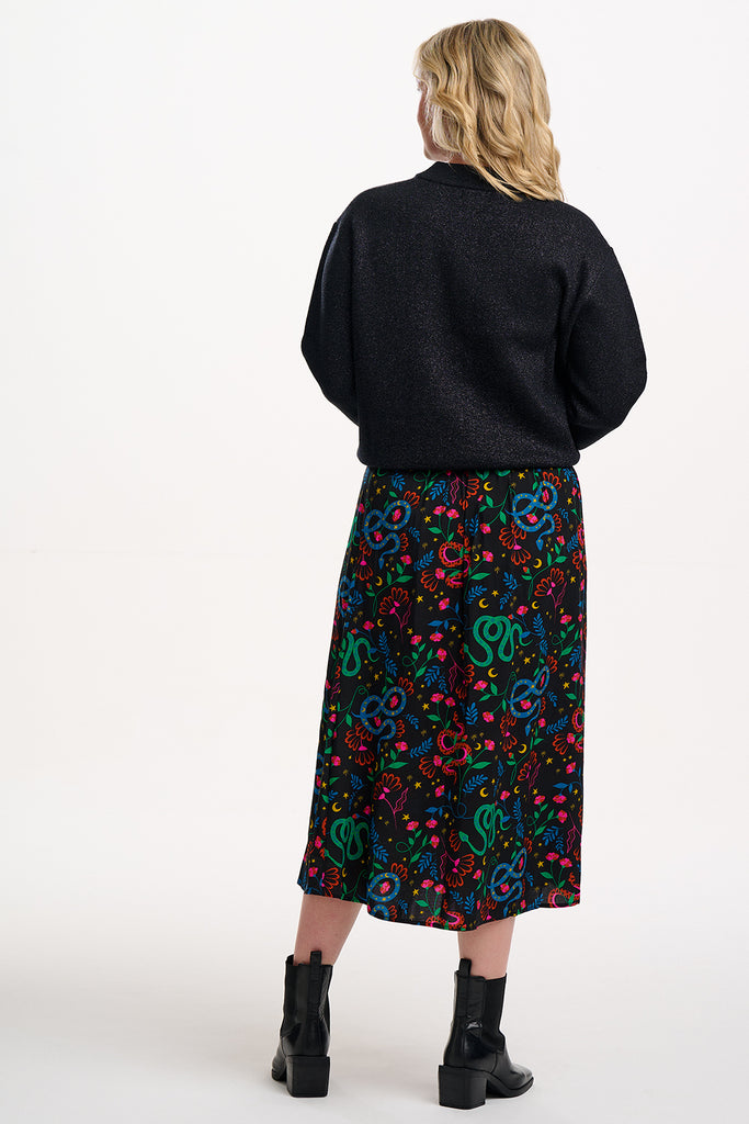 Sugarhill Solana Knitted Bomber Black Sparkle