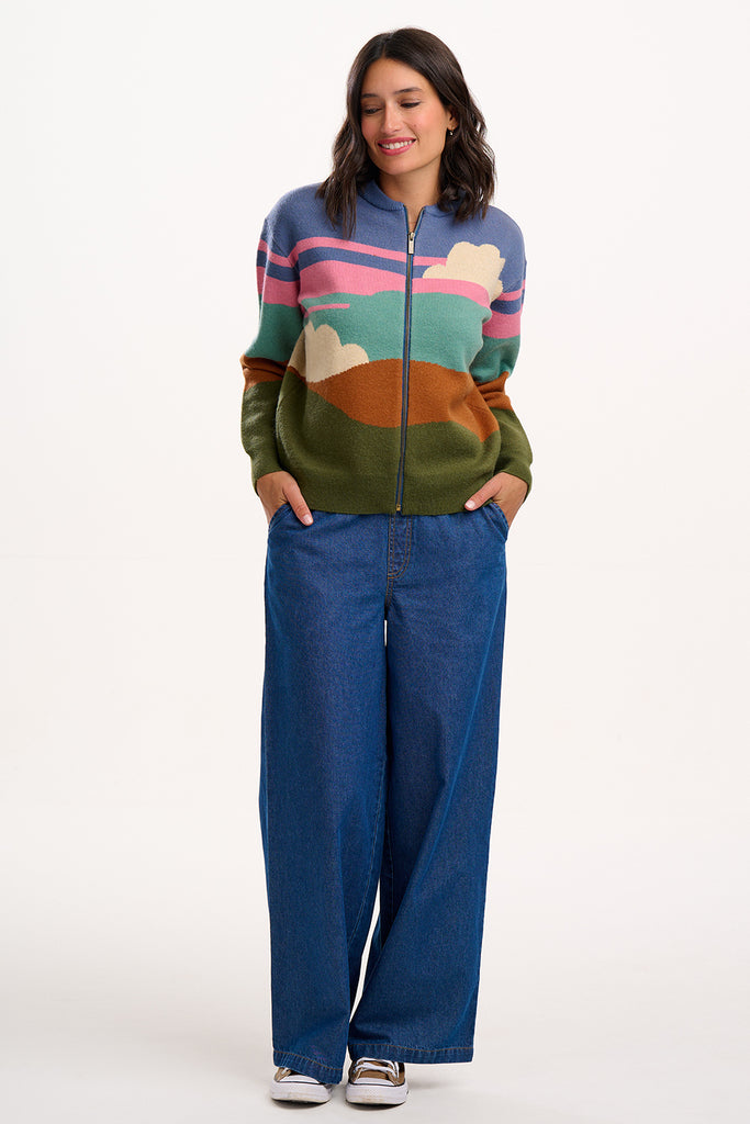 Sugarhill Solana Bomber Multi-Colour Cloudy Hills
