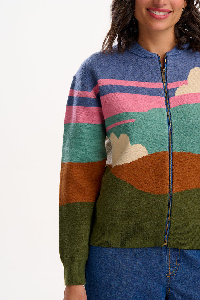 Sugarhill Solana Bomber Multi-Colour Cloudy Hills