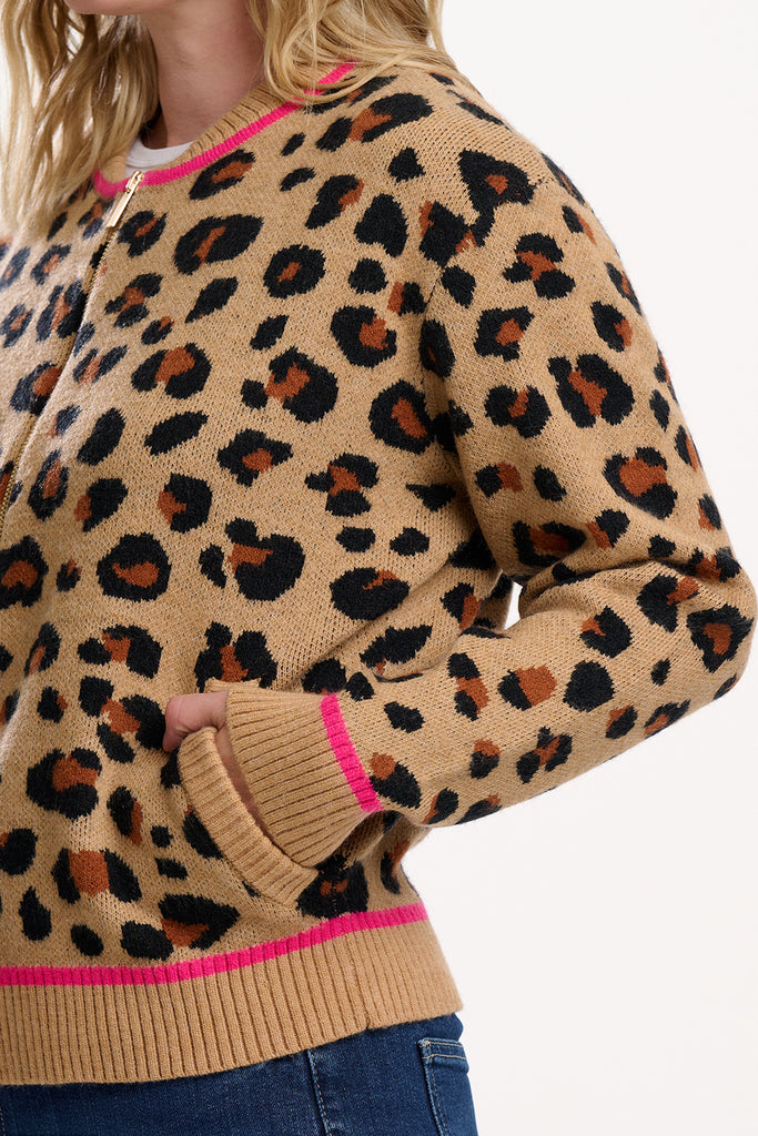 Sugarhill Solana Bomber Jacket Leopard