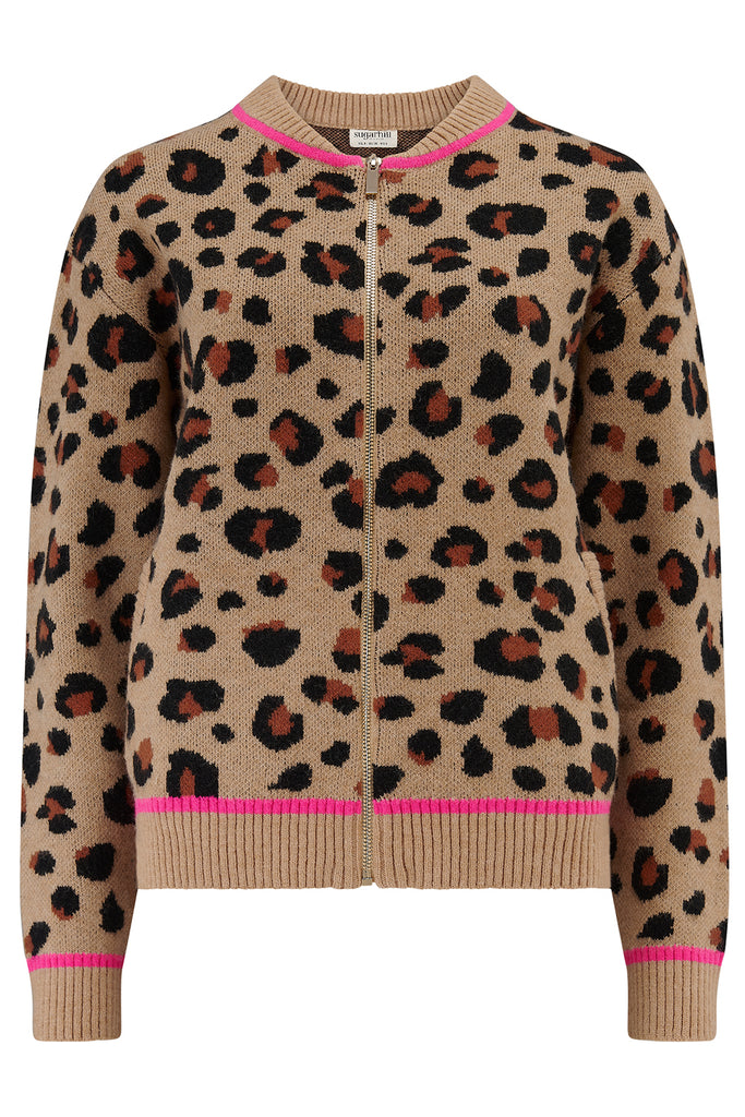Sugarhill Solana Bomber Jacket Leopard