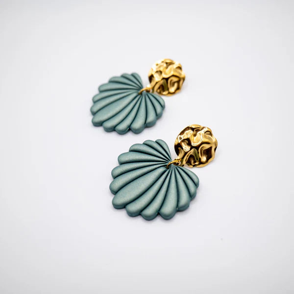 Alice Green Statement Flower Earrings