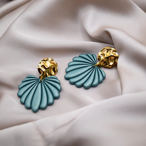 Alice Green Statement Flower Earrings