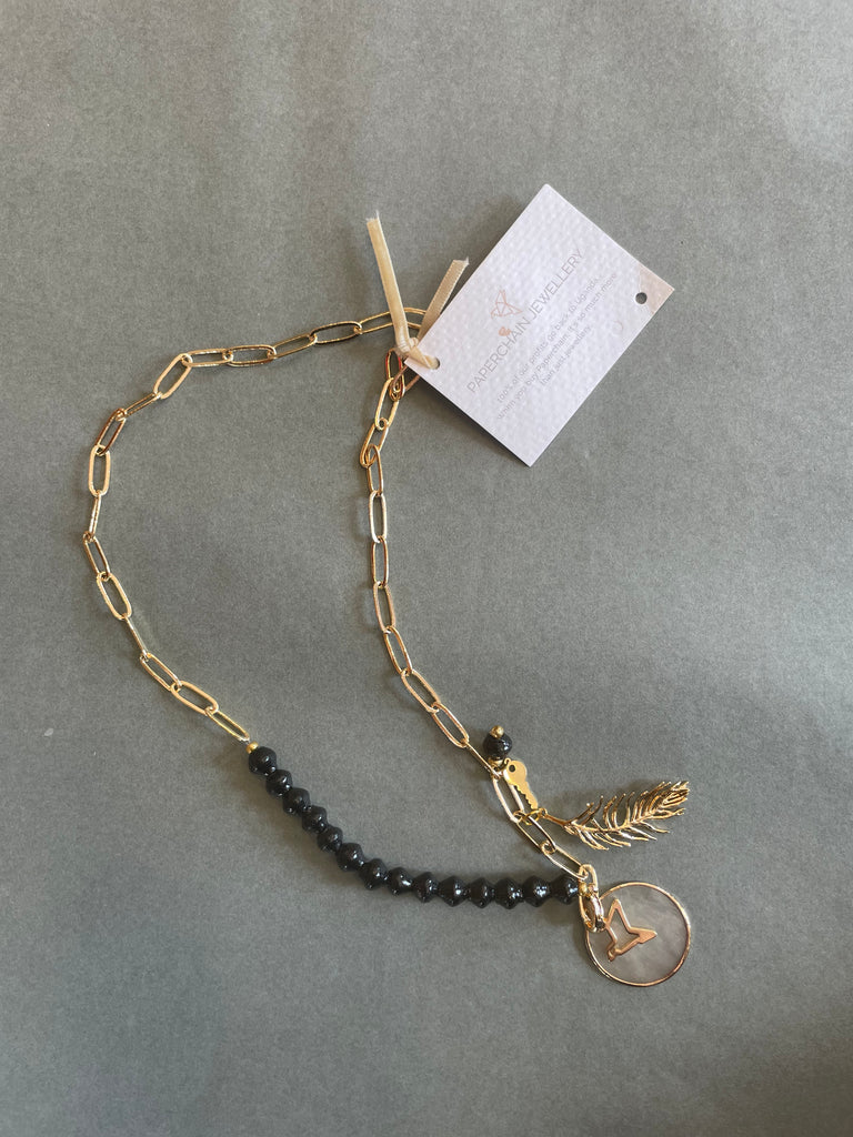 Paperchain Black Necklace