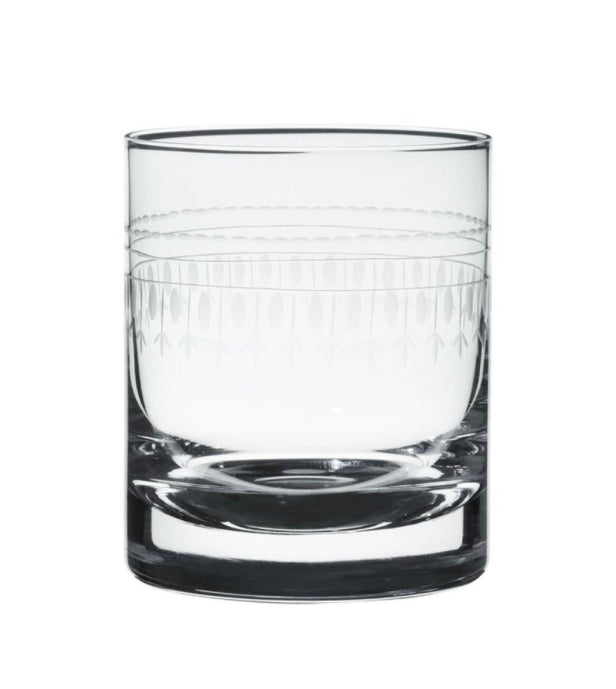 The Vintage List Pair Crystal of Whiskey Glasses with Oval Design