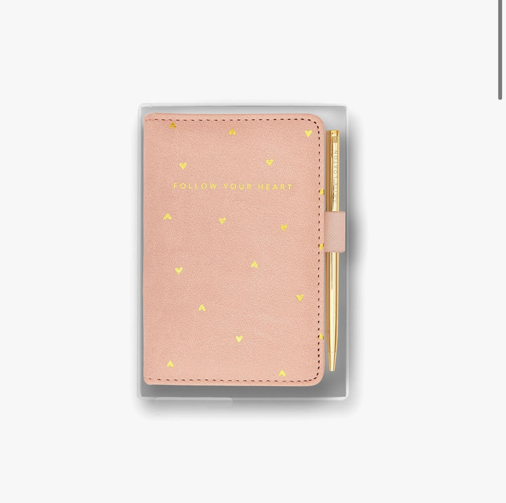 Katie Loxton Follow Your Heart Mini Notebook & Pen Set