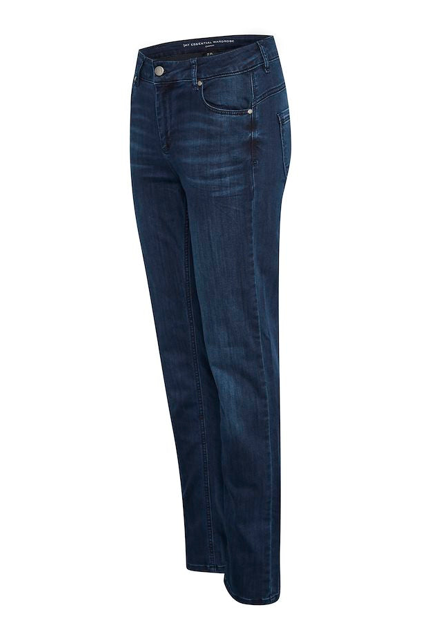 MW The Celina 100 High Straight Leg Jeans Dark Blue Wash